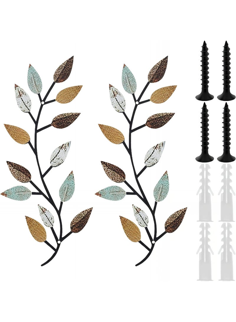 Metal Olive Branch Wall Decor – Wrought Iron Wall Art for Living Room, Bedroom & Hallway (40 × 16 cm) - Image 1